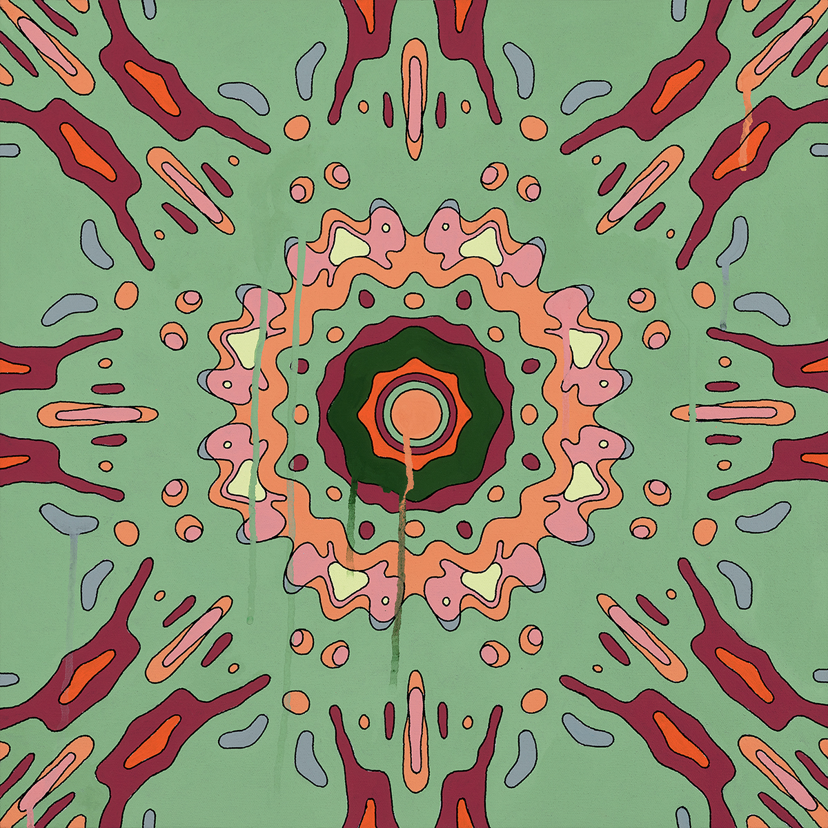 <br/>Natoma Toggle, 12/4/2025<br/>20" x 20"<br/>acrylic and opaque marker on canvas